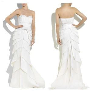 New Temperley London Wedding/Evening/Formal Dress, 100% Silk, Long Argent, sz 2